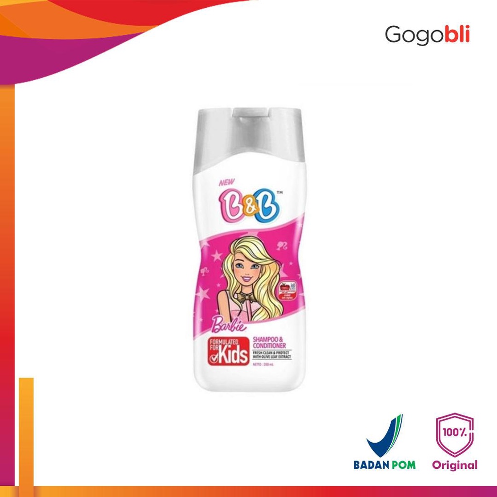 B&B Kids Shampoo and Conditioner Barbie Olive Leaf Extract 200ml
