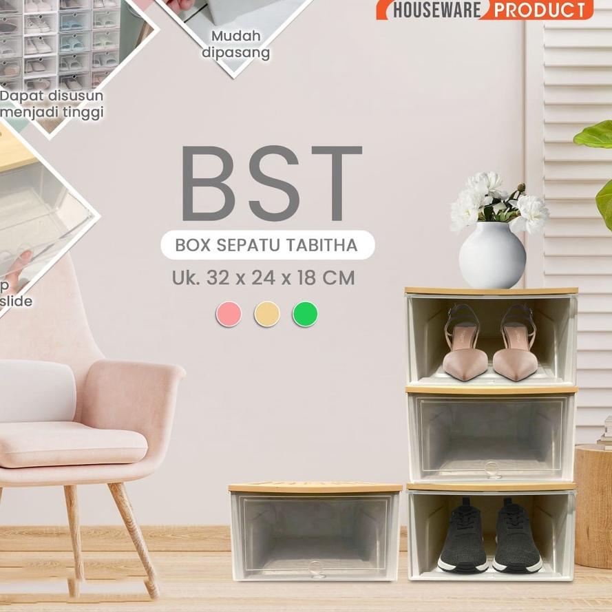 ♙ Box Sepatu Susun Tabitha Minimalis Box Sepatu Murah Container Box Tabitha BST ☻