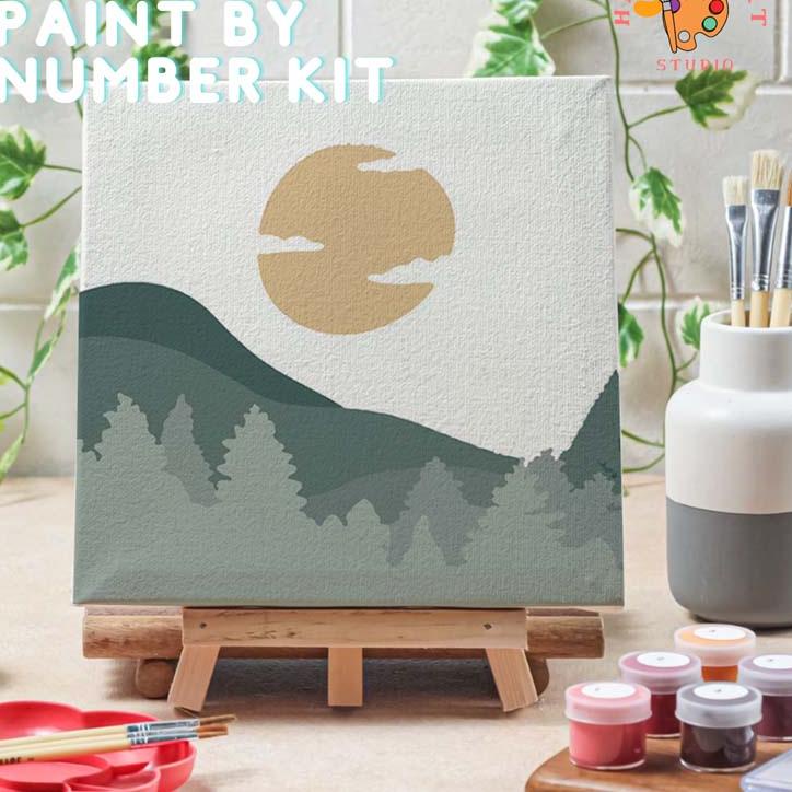 

12.12 Promo Brand Paint by number lukisan gunung mount ver 1 canvas 20x20 cm / painting kit / set melukis serbuuu !