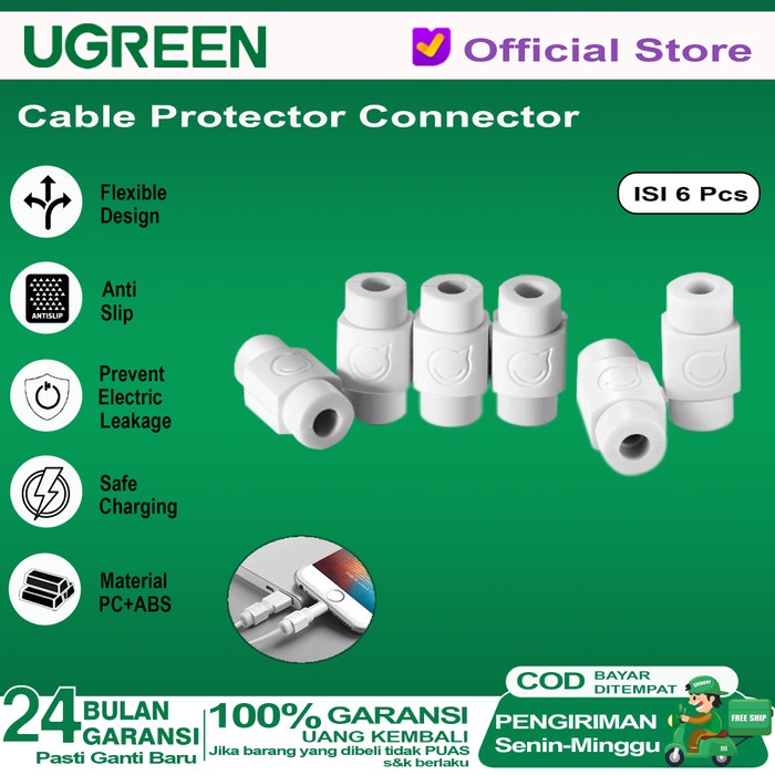 

Tape Kabel Protector Ugreen Pelindung Kabel Charger Iphone Android (6 Set )
