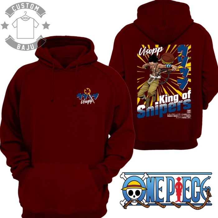 Sweater Hoodie Usopp King of Snipers Anime One Piece 838 - M