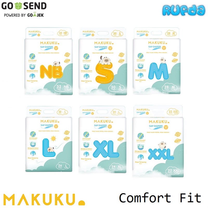 Makuku Comfort Fit Diapers Popok Sekali Pakai ComfortFit