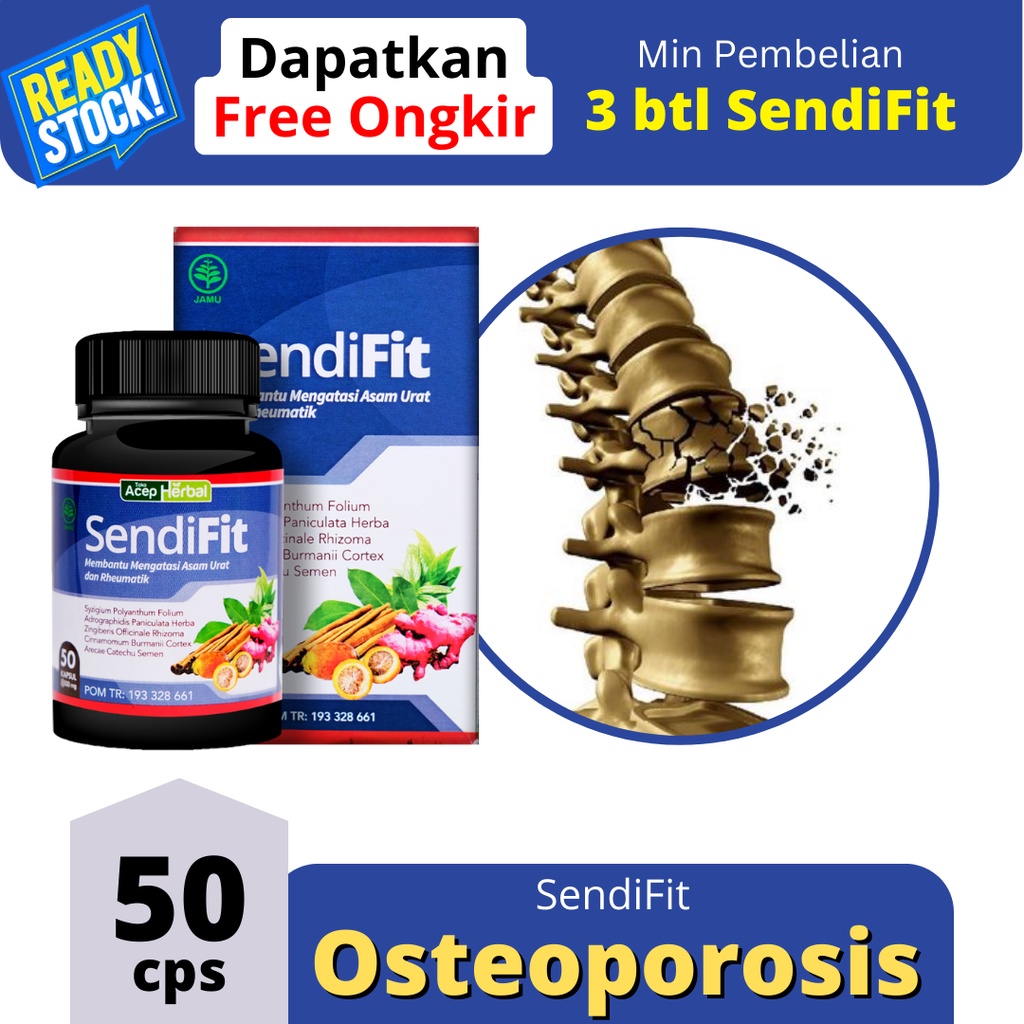 SendiFit - Obat Tulang Keropos, Osteoporosis, Pengapuran Tulang, Sendi Kaku, Lutut Berdecit & Bunyi.