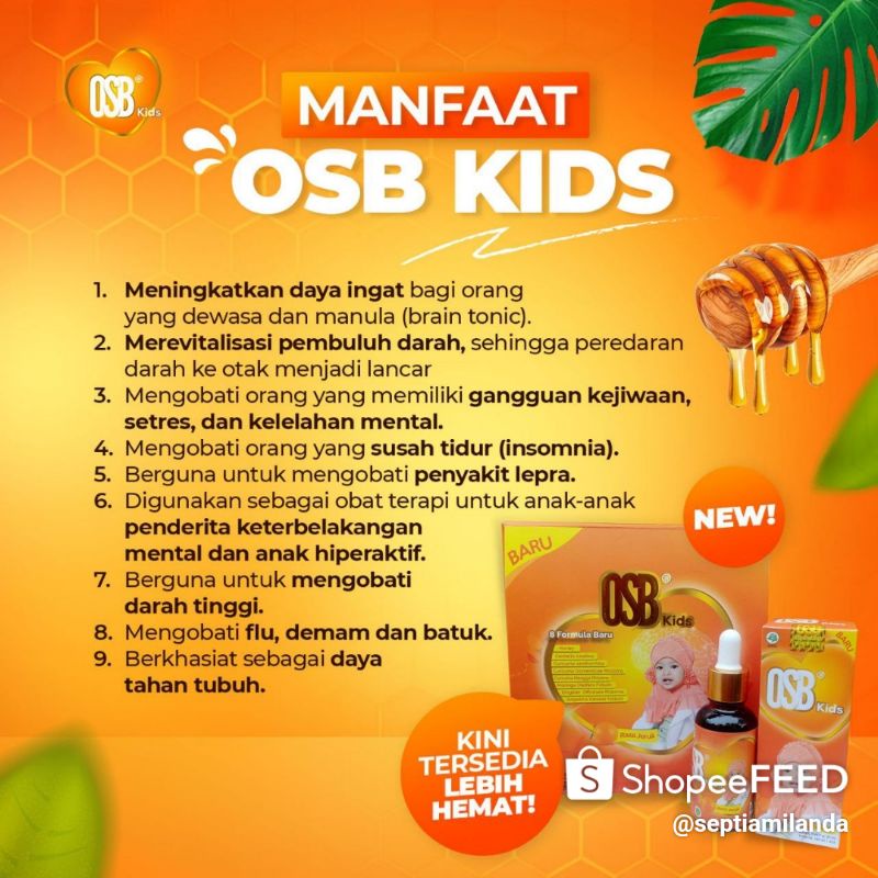 [ORI 100%] VITAMIN OSB SIRUP VITAMIN OTAK OSB ANAK