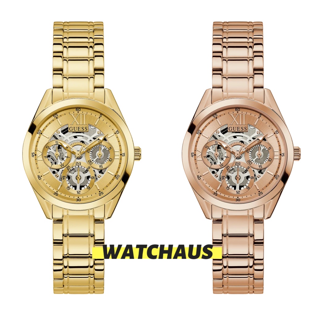 JAM TANGAN WANITA GUESS GW0253 L2 L3 GW0253L2 GW0253L3 CLEAR CUT STAINLESS STEEL