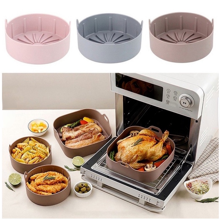 【COD】Air Fryer Silicone Pot Panci/Air Fried Silicone Baking Tray/Silicone Bowl