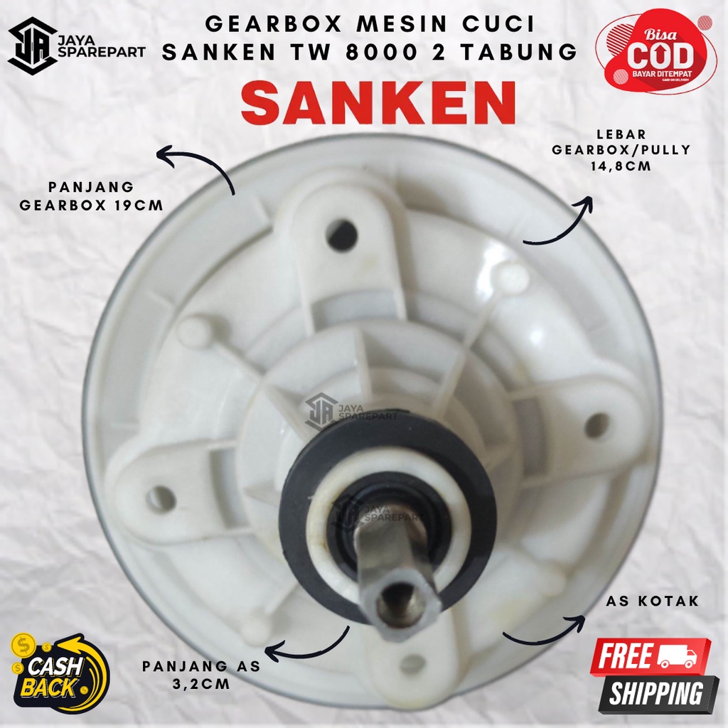 TW 8000 Gearbox Mesin Cuci Sanken TW8000 2 Tabung | Girbok Mesin Cuci