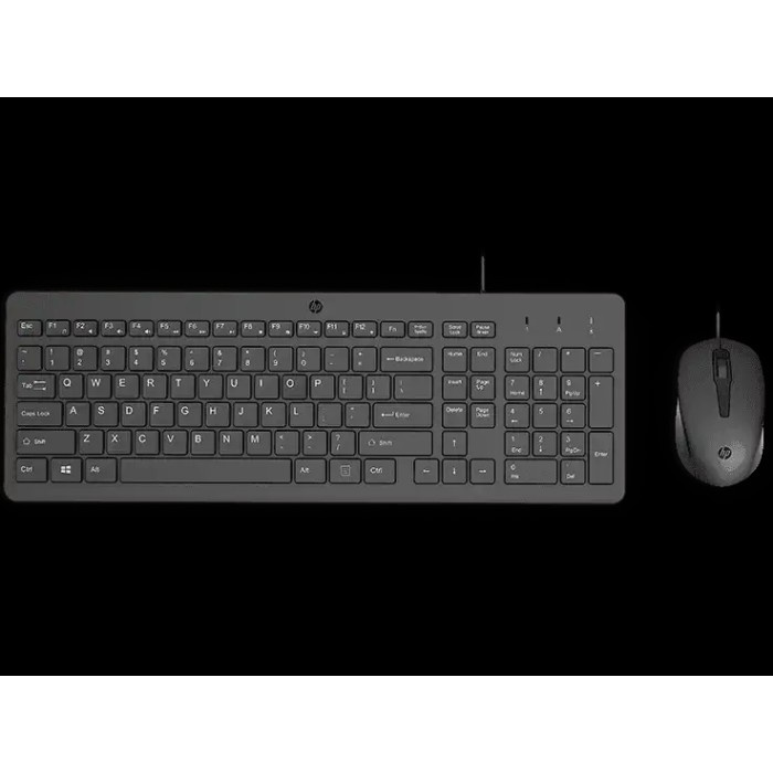 Keyboard Mouse HP 150 Wired USB For PC, Laptop Garansi Resmi