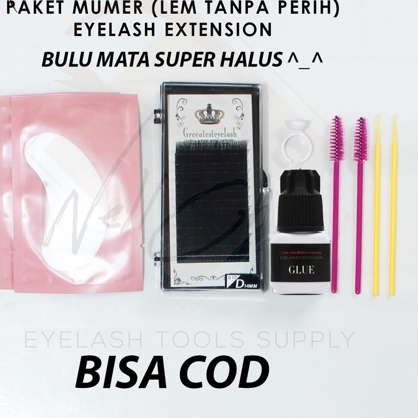 ➯ PAKET EYELASH EXTENSION / BULU MATA EYELASH NATURAL / BULU MATA EYELASH LENTIK / PAKET EYELASH MUR