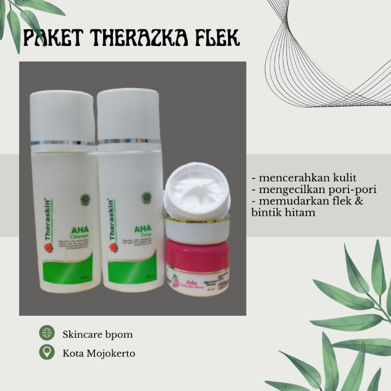(COD)THERASKIN PAKET THERAZKA FLEK/ AHA WHITE GLOW KINCLONG