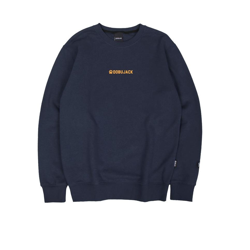 MURAH Dobujack Sweater Little Logo Yellow Navy Crewneck