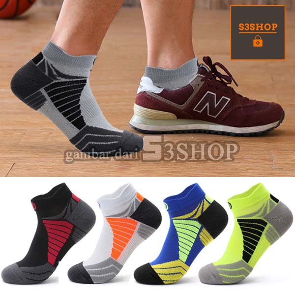 Kaos Kaki Pendek Olahraga Basket Fitness Gym Sports Premium Ankle Socks Tebal