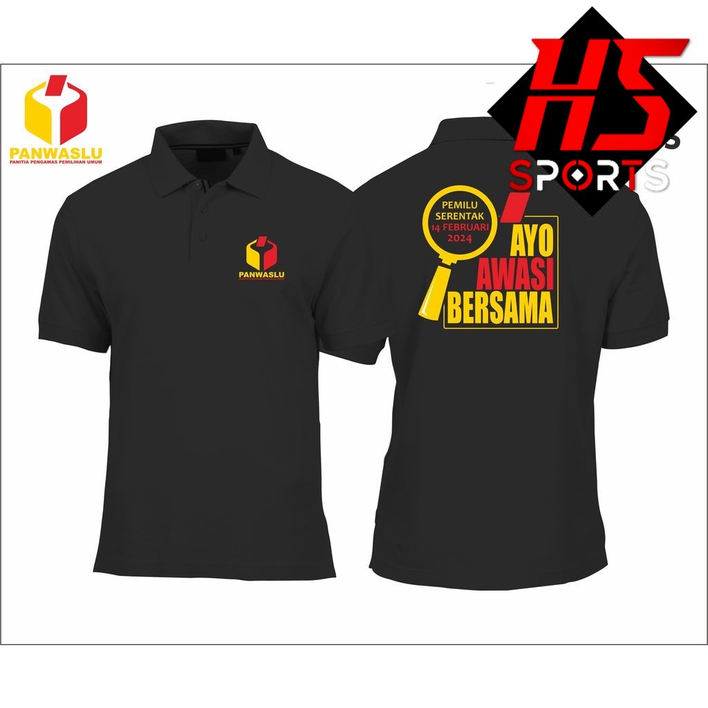 BAJU KERAH PANWASLU -  AYO AWASI BERSAMA - POLO PANWASLU