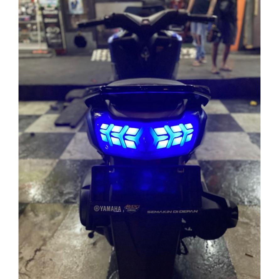 LAMPU STOPLAMP LAMBORGINI YAMAHA NMAX 155 OLD SENJA BIRU MERAH PUTIH