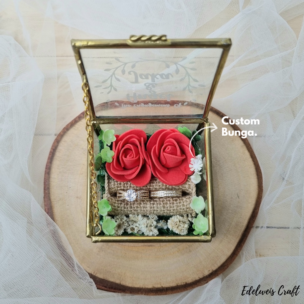 RING BOX/ KOTAK CINCIN/ BOX CINCIN/ RING BEARER/ TERARIUM BOX MINI