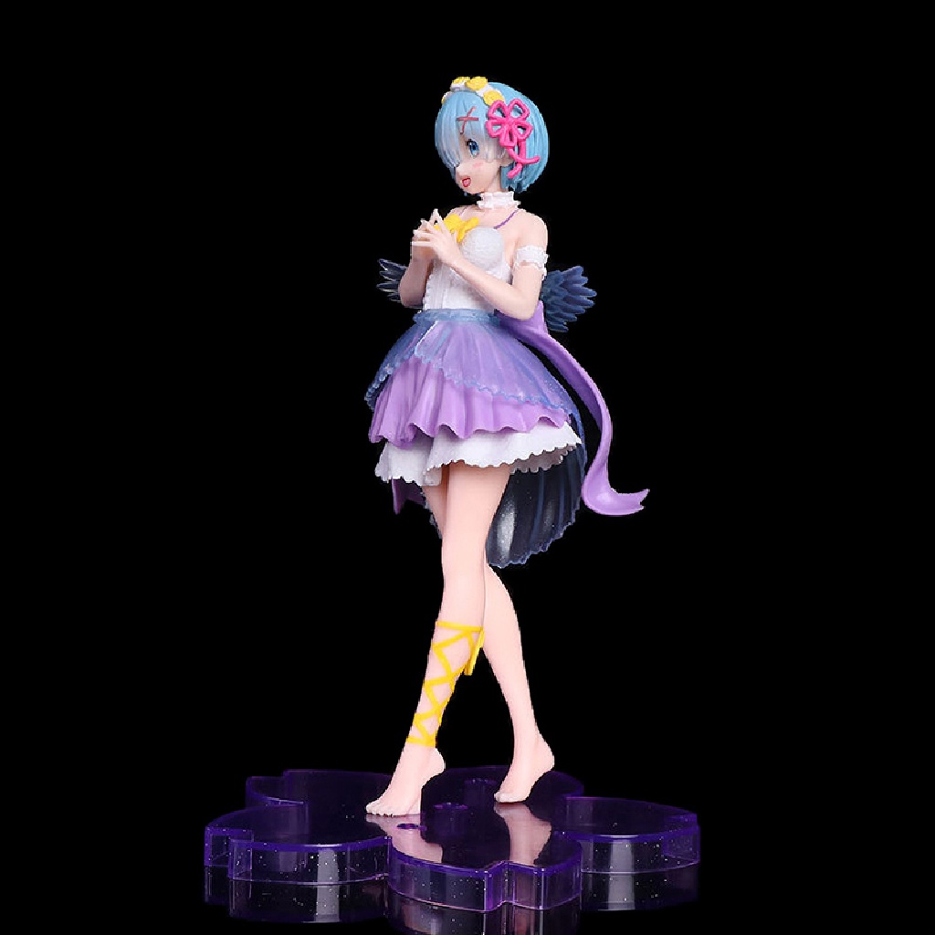 Xo Angel Rem Figure Zero-Starg Life in Another World Purple Dress Rem Model Boneka OL