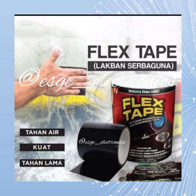 ESGE ORIGINAL LAKBAN AJAIB SUPER KUAT SUPER ERAT ANTI BOCOR FLEX TAPE ISOLASI SERBAGUNA WATERPROOF ISOLASI SUPER KUAT WATERPROOF ATASI BOCOR ISOLASI SERBAGUNA PERBAIKAN RUMAH MAGIC TAPE LAKBAN HITAM ANTI BOCOR LAKBAN HITAM FLEXTAPE