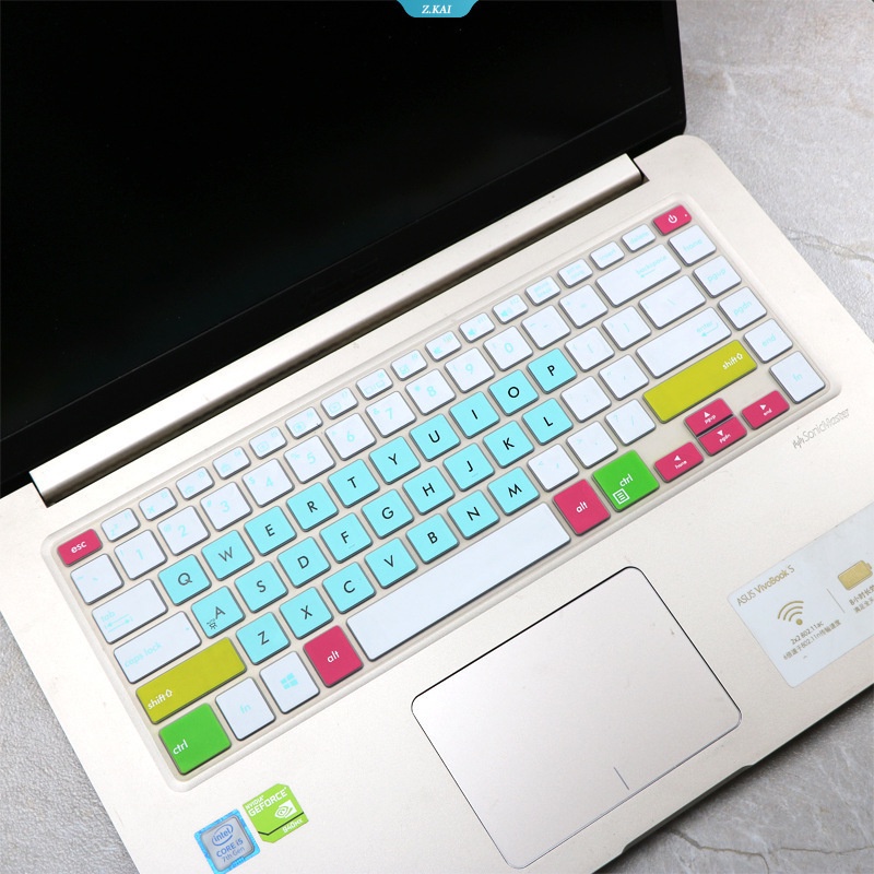 Silicone Silicone Suitable for ASUS 14 &quot;Vivobook S510U X505Z X505X X505b A510U S5100 K505 A505ZA Silicone Waterproof and Moistureproof Keyboard Full coverage 【 ZK 】