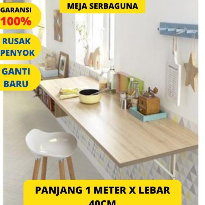 Meja Makan Tempel Dinding / Meja Lipat Dinding / Meja Belajar / Meja