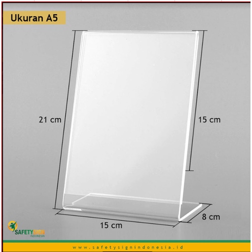 

RAK/TEMPAT BROSUR/TEMPAT DISPLAY BROSUR AKRILIK UKURAN A5