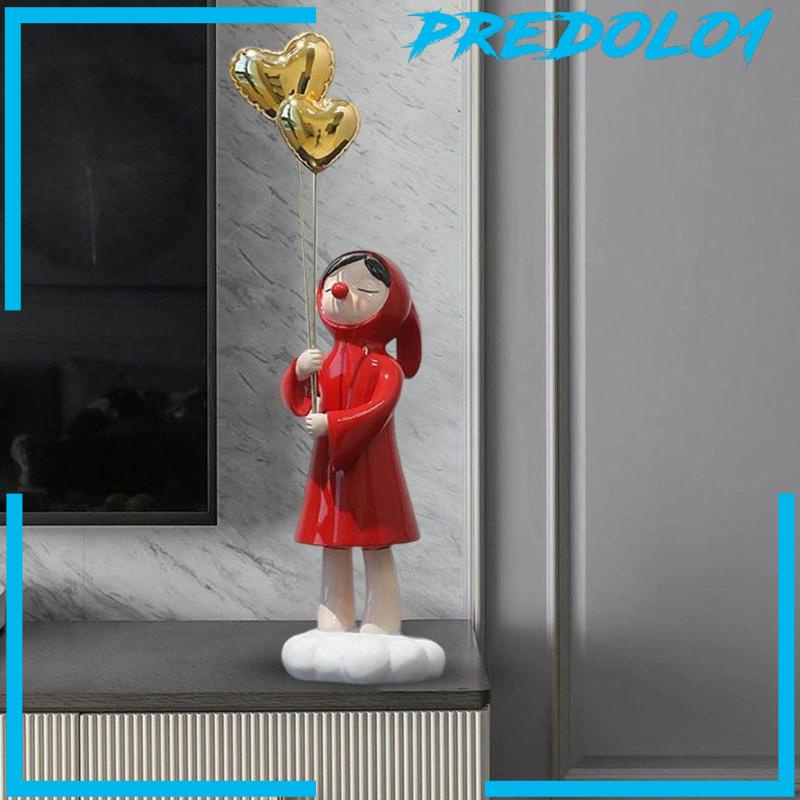 [Predolo1] Patung Anak Perempuan Dengan Patung Balon Patung Lucu Untuk Dekorasi Pesta Festival