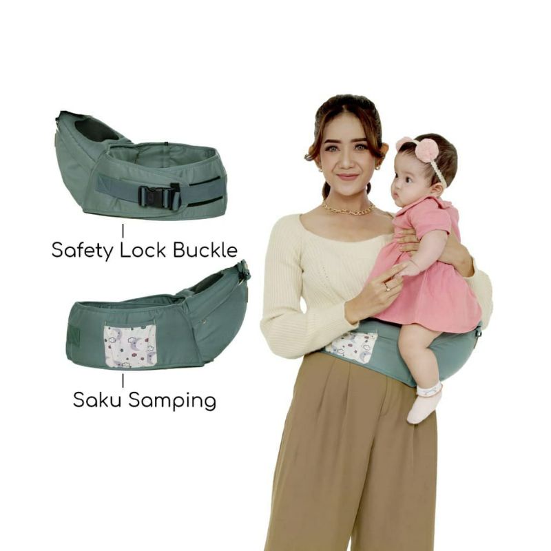 Snobby Gendongan Bayi Hipseat 6 Posisi + Saku Glowy Series - SBG 7243