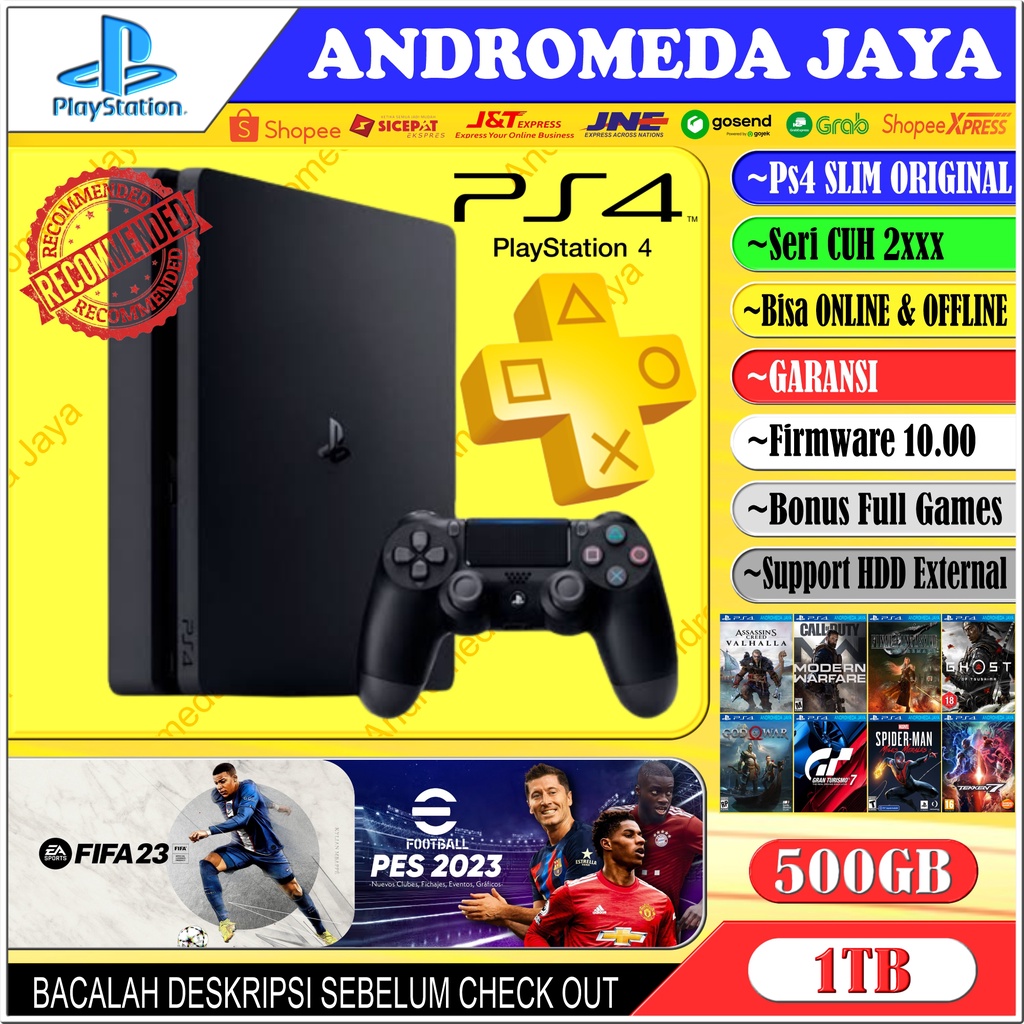 PS4 SONY PLAYSTATION 4 SLIM SERI 2xxx ORIGINAL PS PLUS