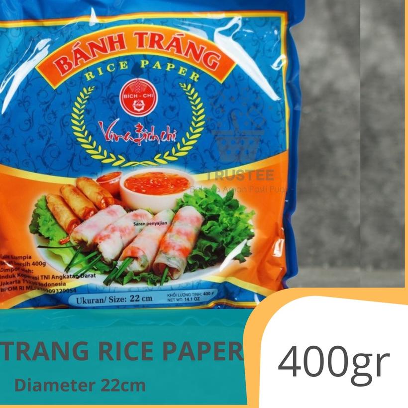 

➭ Banh Trang Vietnam Rice Paper 400gr 22cm - Kulit Lumpia Vietnam - Spring Roll - Salad Wrap ☃