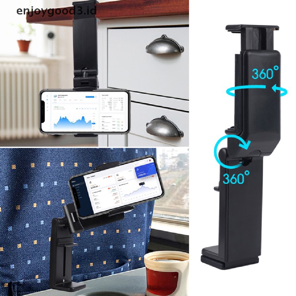 【 Rready Stock 】 Portable Mobile Phone Holder Clip Foldable Rotatable Train Seat Mount （ ID ）