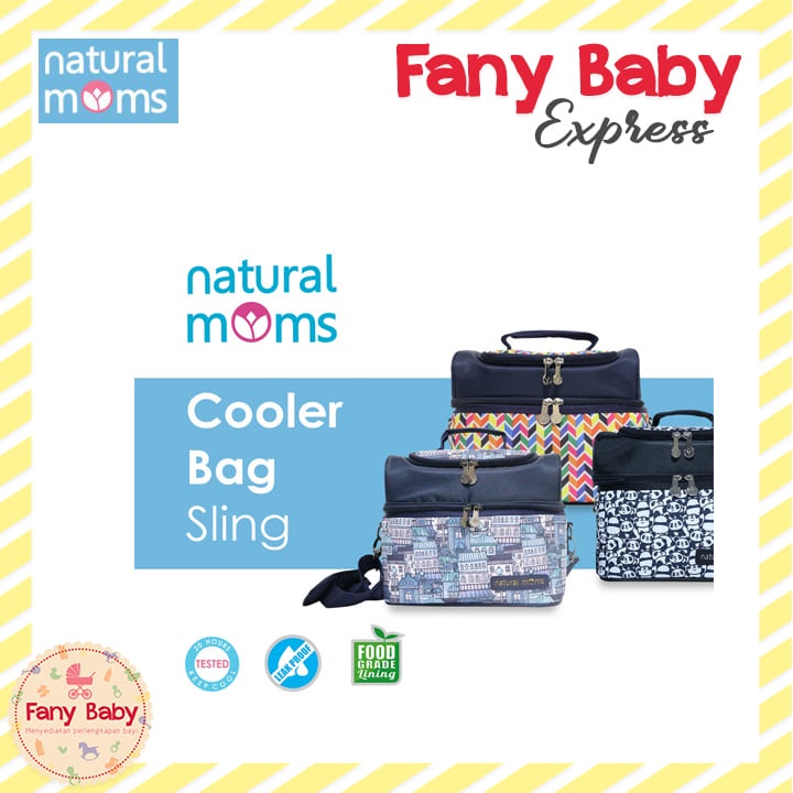 NATURAL MOMS COOLER BAG SLING [FREE ICE GEL 2PCS]