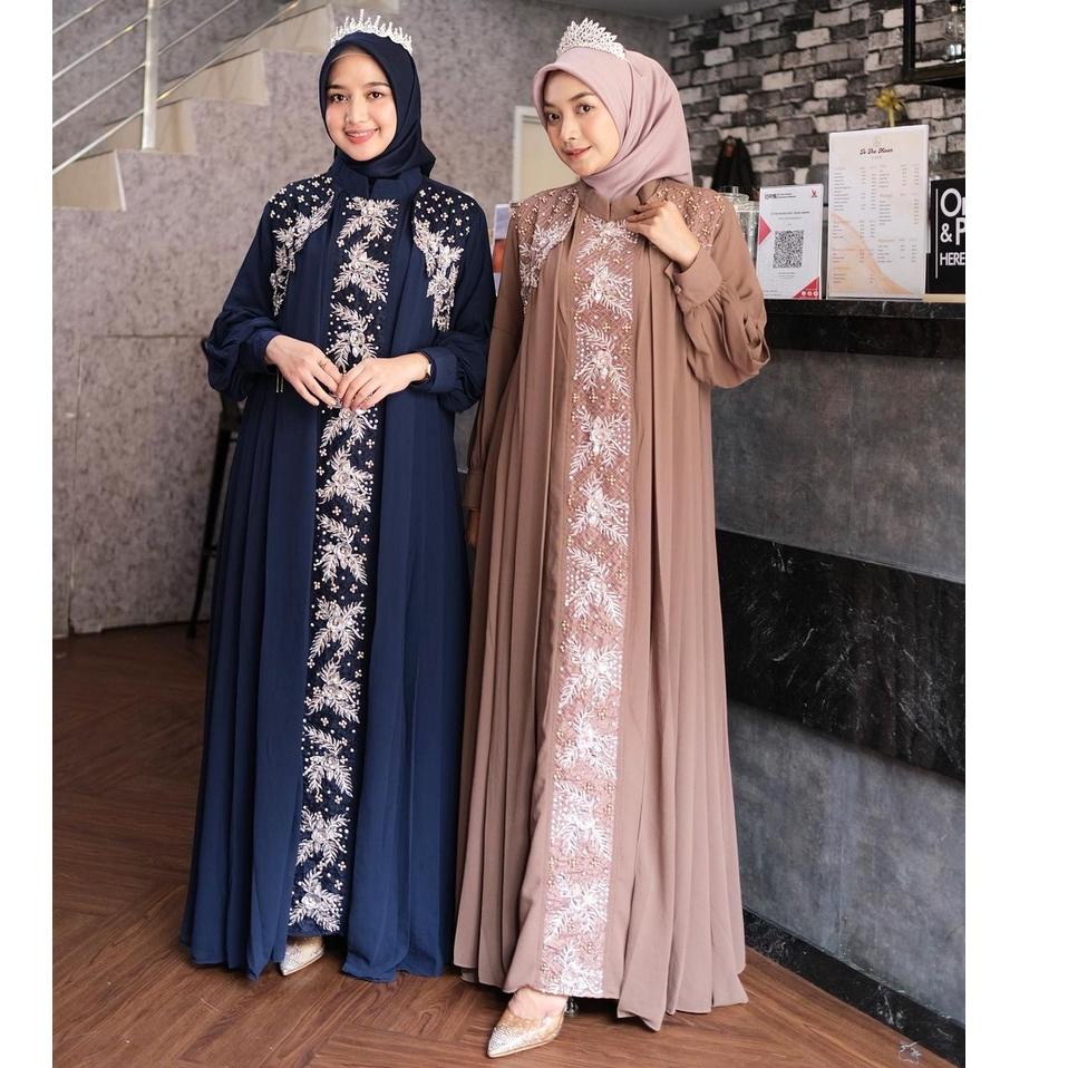 Clearance sale Kaftan Wanita Kondangan | Kaftan Putih Mewah | Kaftan Premium | Kaftan Remaja Kekinia