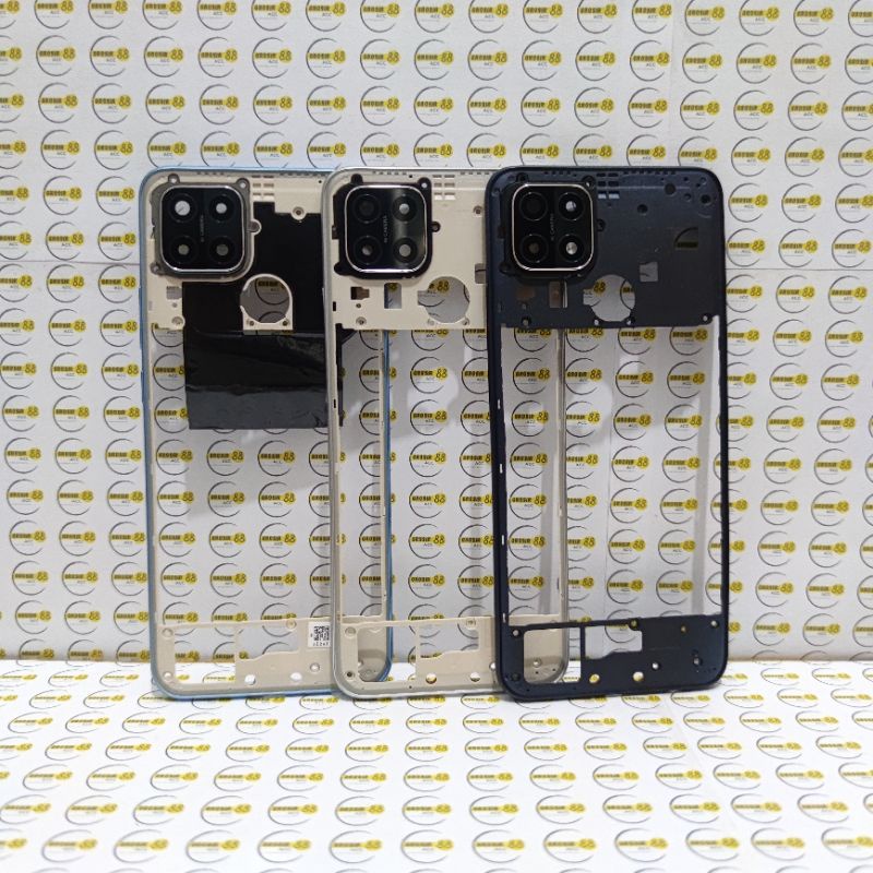 BEZEL FRAME TULANG TENGAH RANGKA TUTUP MESIN OPPO A15 / A15S ORIGINAL