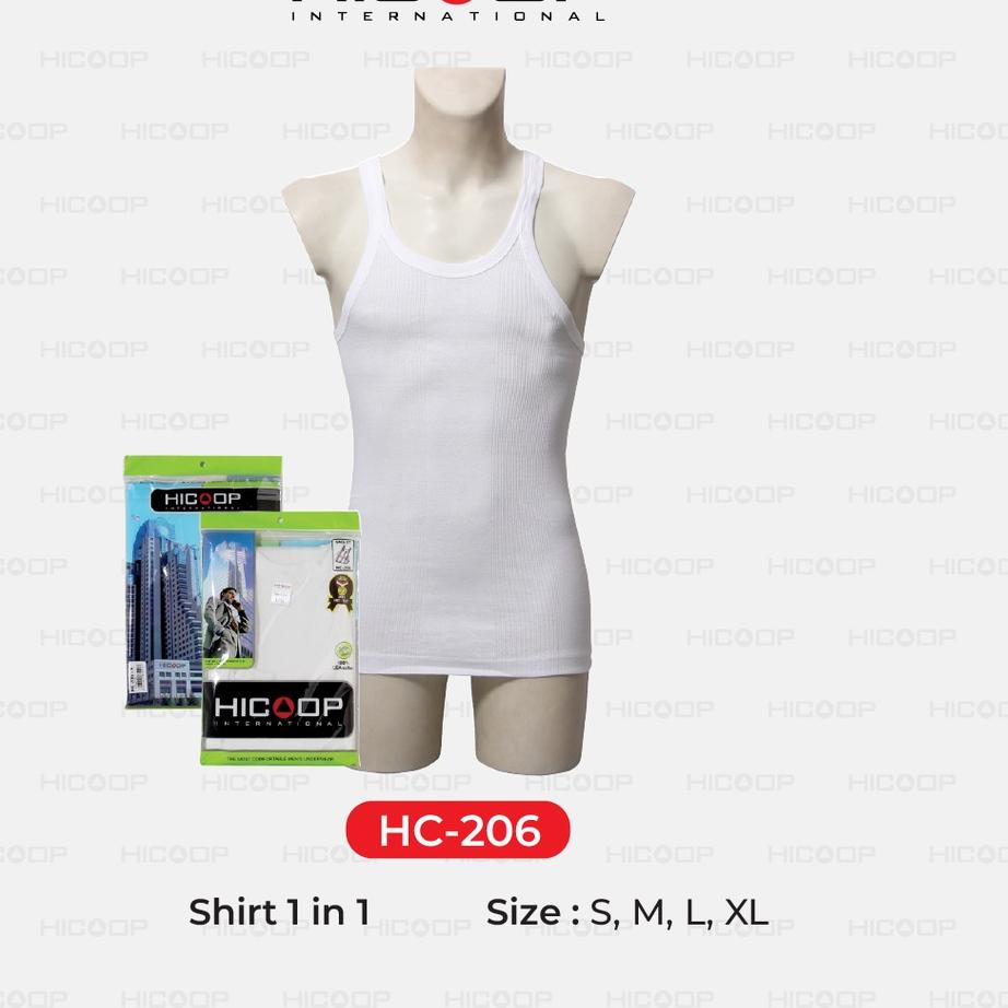 ➱ Kaos Dalam Pria Hicoop HC-206 White ℮