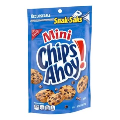 

Nabisco Chips Ahoy Mini Snak-Saks 226gr - Mini Chips Ahoy Impor Usa