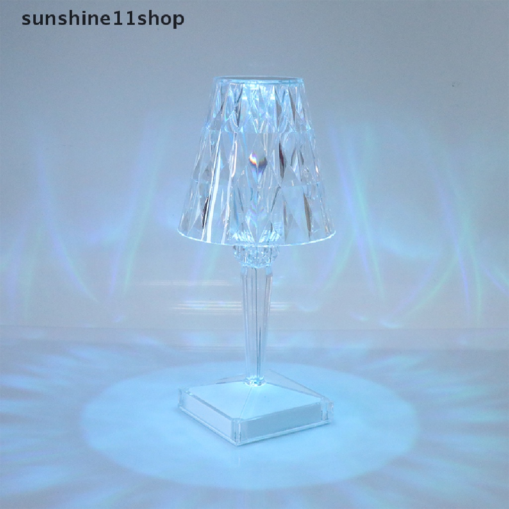 Sho Dimmable Control Diamond Crystal Lampu Meja Rechargeable LED Atmosphere Lamp N