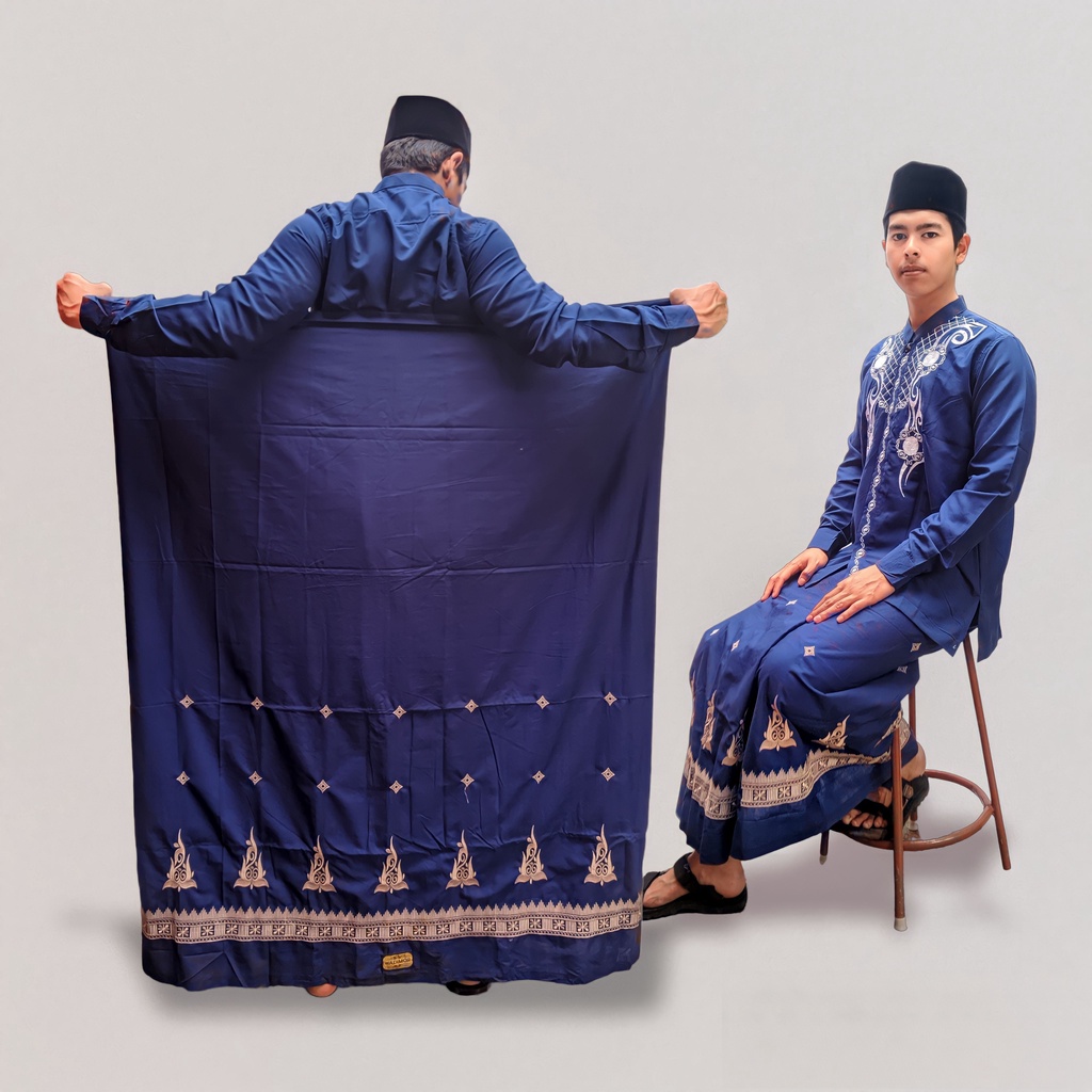 [Premium] Sarung Batik Bordil Khas Tasikmalaya Motif Aceh Warna Motif Coklat Susu Sarung Santri Saru