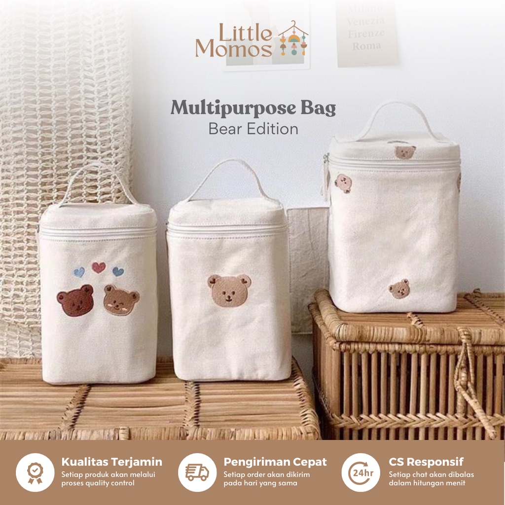 Little Momos Premium Multipurpose Storage Bag | Tas penyimpanan ASI, Snack, MPASI