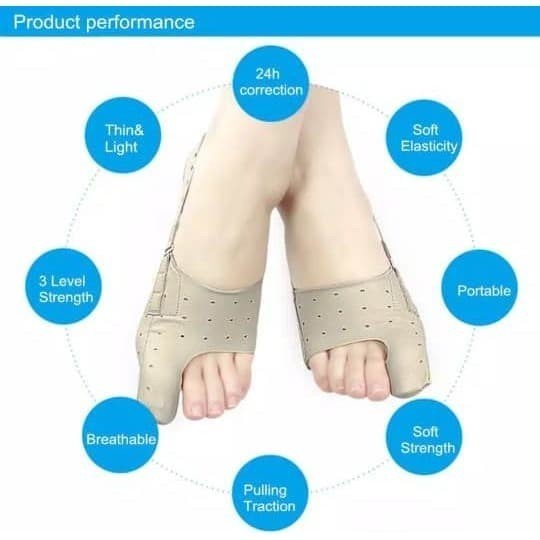 ORI- Elastis Bunion Kaki Hallux Valgus Korektor Alat Terapi Pelurus Jempol Jari Kaki 2Pcs