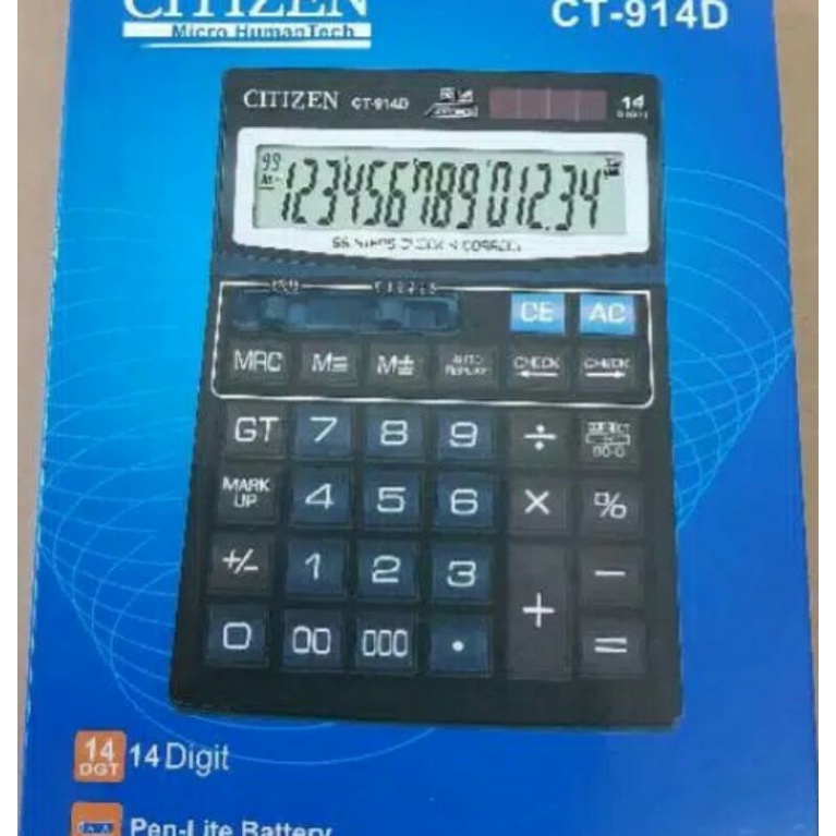 

Terlaris ✨ -COD Kalkulator Dagang Kalkulator Citizen CT 914 D 14 Digit Besar- 2.2.23