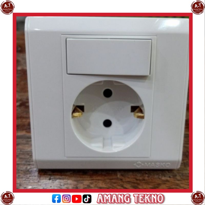 MASKO TUNE SAKLAR ENGKEL STOP ARDE T-1551 / STOP KONTAK 2P + SAKLAR ORI