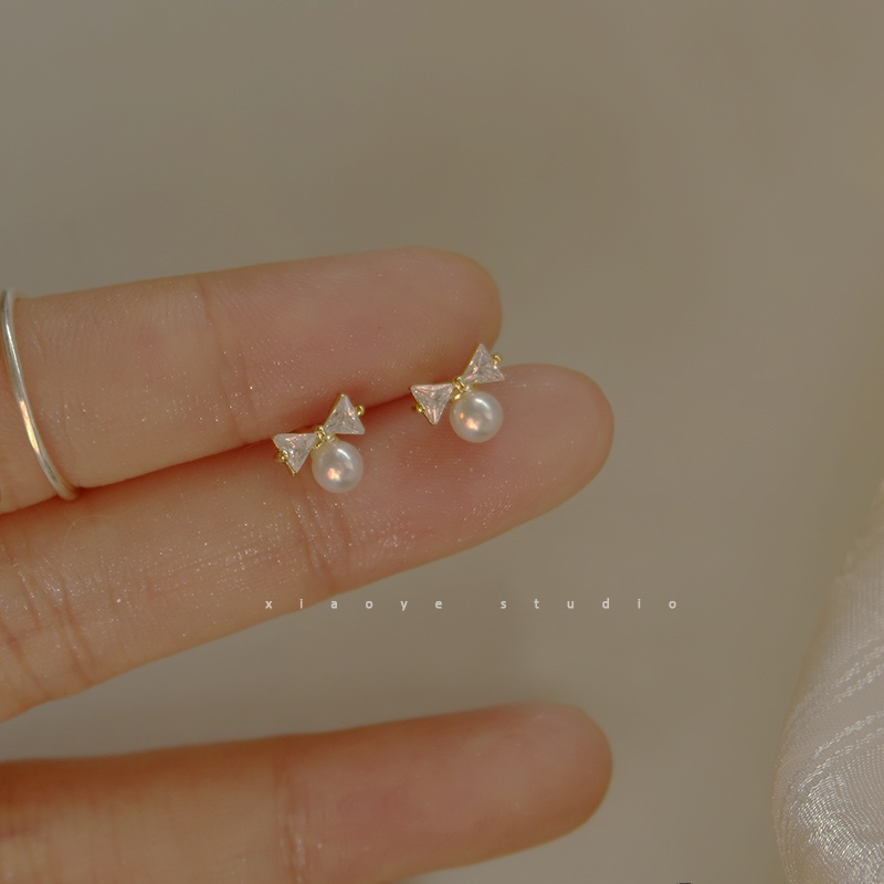 Korea Fashion Ikatan Simpul Mutiara Stud Earrings Wanita Baru Anting Eardrops Hadiah