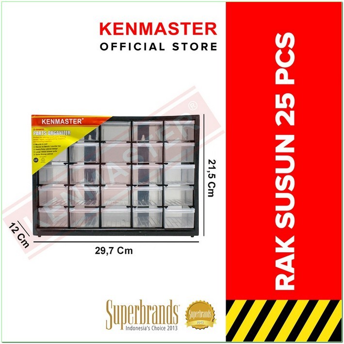 Kenmaster Rak Drawer 25 Susun Laci Kecil Komponen Sparepart