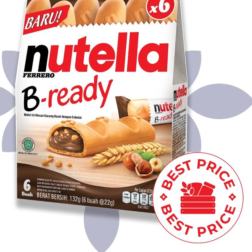 

Telah Hadir NUTELLA - BREADY/ B-READY HAZELNUT CRISPY WAFER (6 PCS) - 132 GR T56;