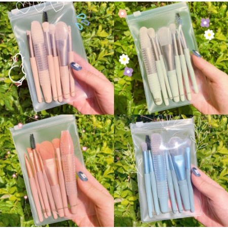 【COD】8pcs / Set Brush Makeup Bahan Nilon Untuk Eyeshadow / Makeup Brush Sikat Lembut Beautytools  Kuas Portabel Lembut