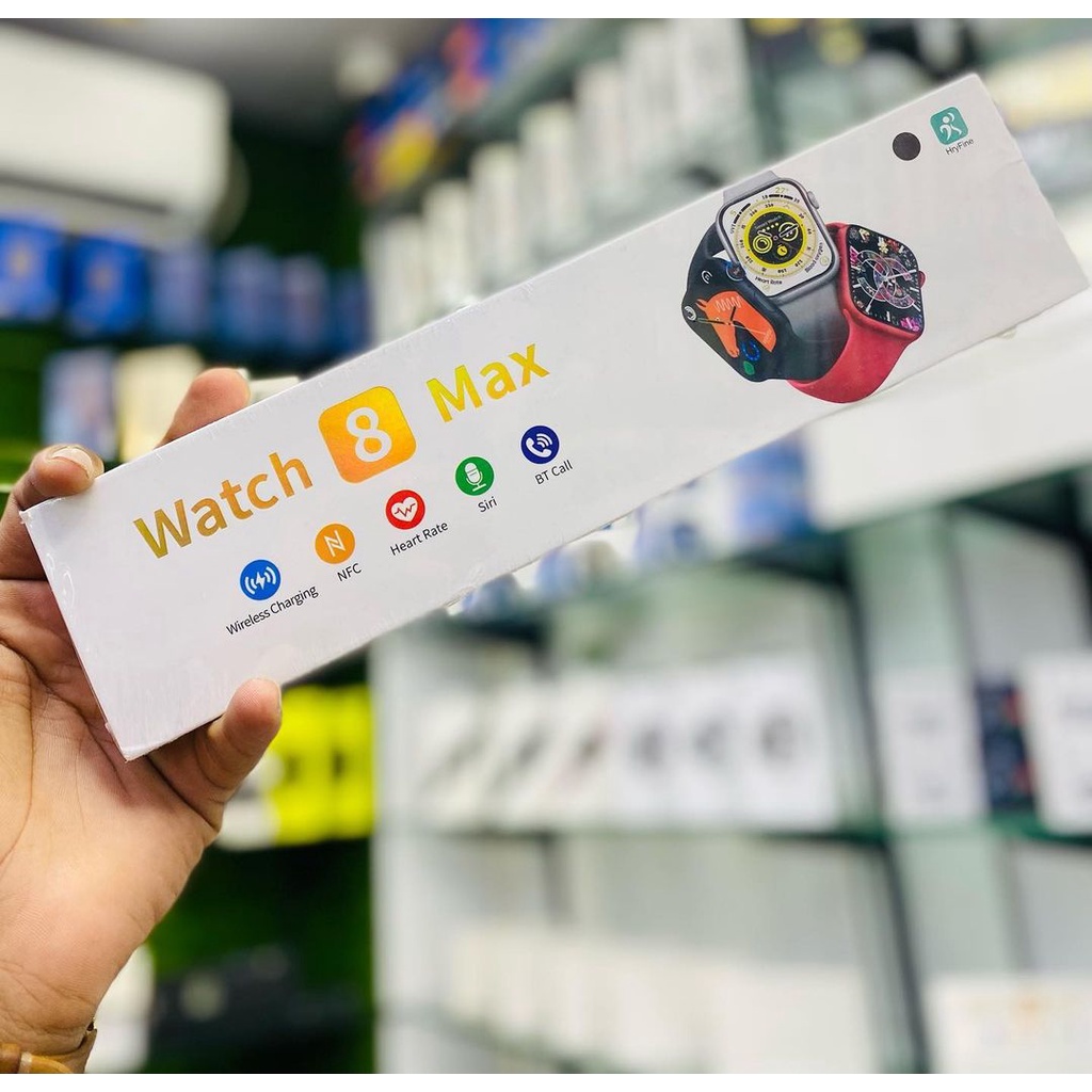 GARANSI❤️IWO Watch8 Max SERI 8 Smartwatch 1.85 inches Full Square Screen NFC Jam Tangan Pintar Pria Wanita