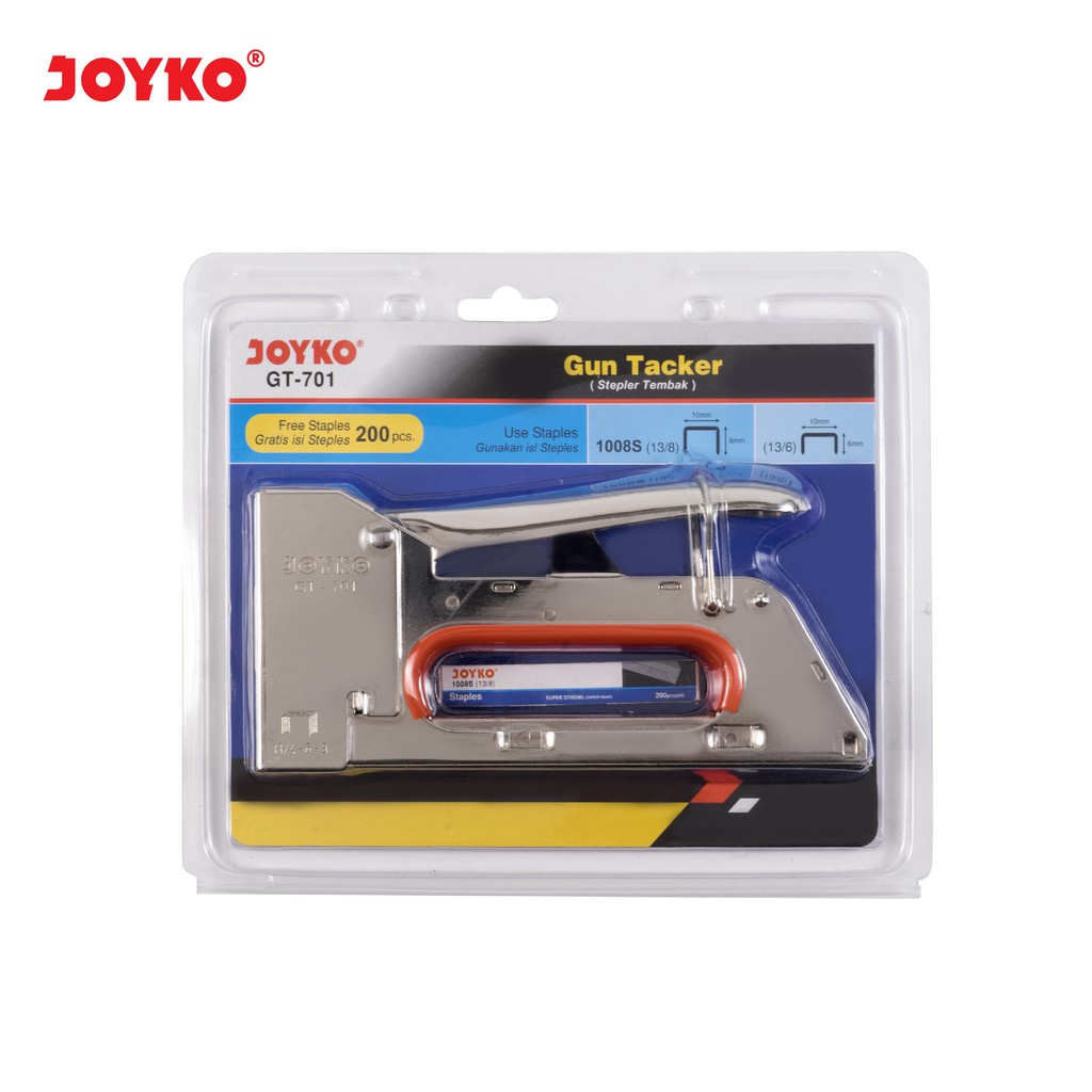 

Gun Tacker Joyko GT-701 Stapler Tembak Free 1 Batang Staples 1008S Satuan