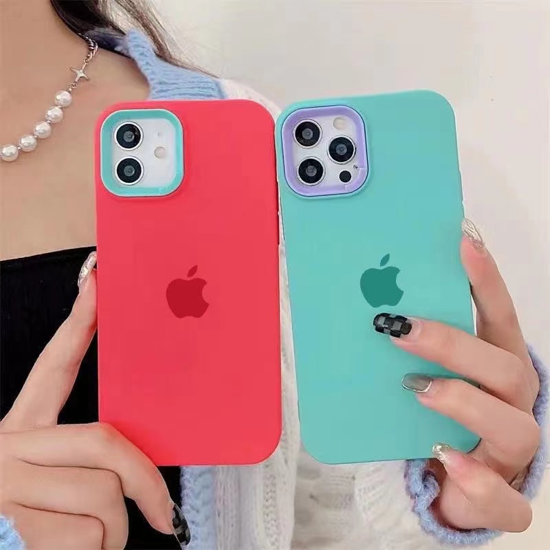 Casing Silikon 3in1 Warna Untuk IPhone 14 pro Max Plus Casing Shockproof