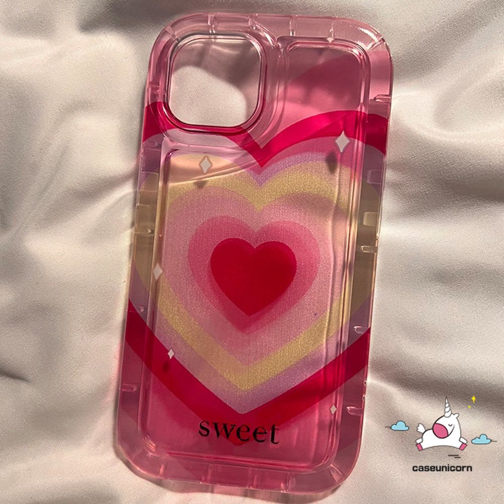 Airbag Shockproof Back Cover Untuk Redmi 10 9 12C 10C Note 9 10s 11 11s 8 Redmi 10 9C NFC 9A 10A 9T A1 POCO F4 INS Gradasi Sweet Love Heart Bantalan Udara Anti Jatuh Soft Case