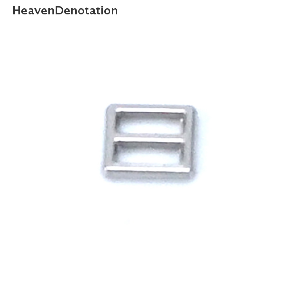 [HeavenDenotation] 10pcs 4mm Metal Buckle Dekorasi Gesper Mini Rectangle Button Buckle DIY Access HDV