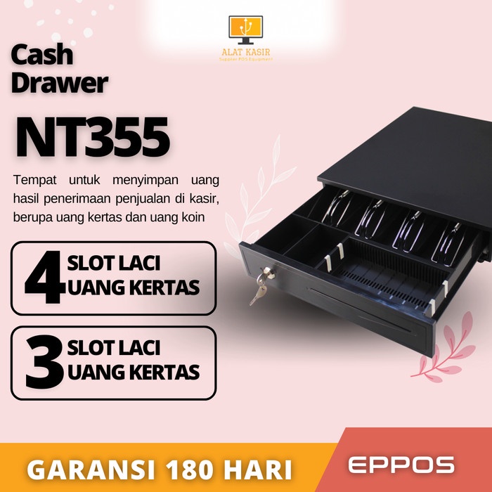 

[[JNT COD]] Laci Kasir / Cash Drawer 37x33CM 4K3C RJ11